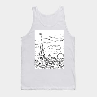 Vintage Paris Sketch Tank Top